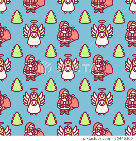 vector christmas seamless pattern - Stock Illustration [55446360] - PIXTA