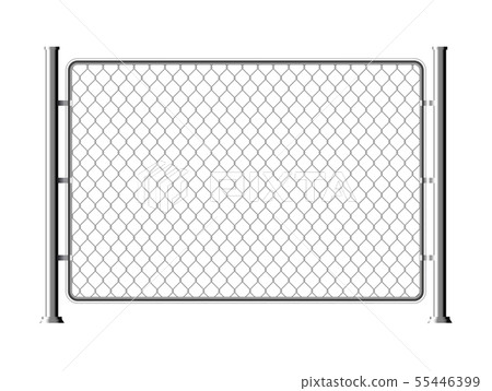 Fence wire metal chain link. Mesh steel net texture fence cage grid wall Fence wire metal chain link. Mesh steel net texture fence cage grid wall 55446399