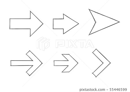Arrows set. Outline icons Arrows set. Outline icons 55446599