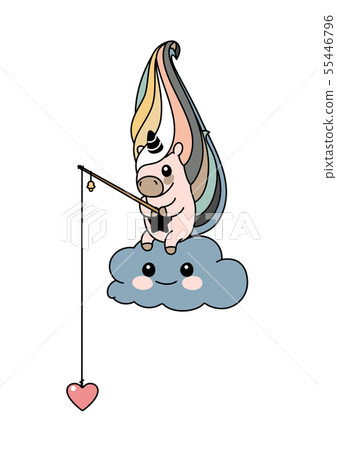 vector scandi rainbow unicorn 55446796
