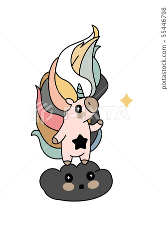 vector scandi rainbow unicorn 55446798