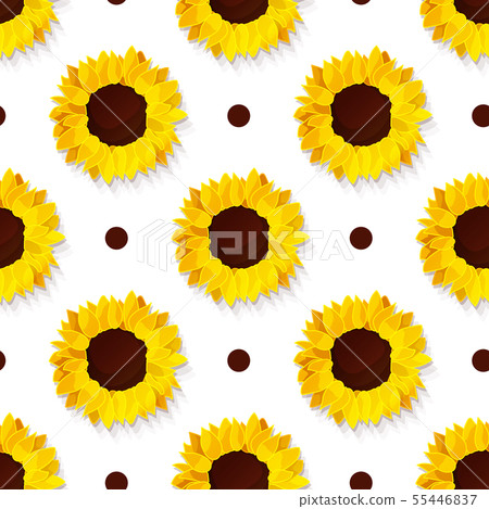 vector sunflower flower pattern vector sunflower flower pattern 55446837