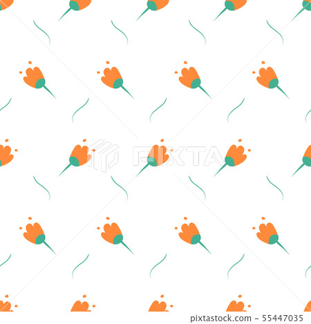 Hand Drawn floral seamless pattern. - Stock Illustration [55447035] - PIXTA