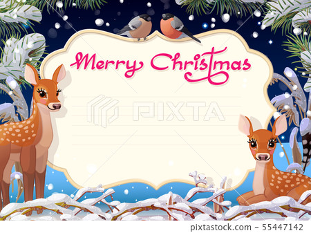 vector Merry Christmas card 55447142