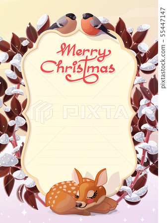 vector Merry Christmas card 55447147