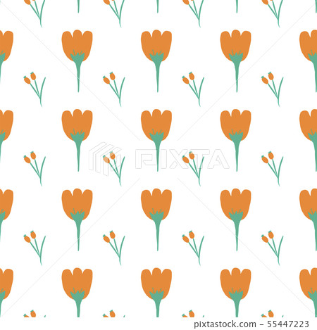 Hand Drawn floral seamless pattern. 55447223