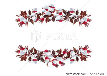 vector Christmas wreath border vector Christmas wreath border 55447301