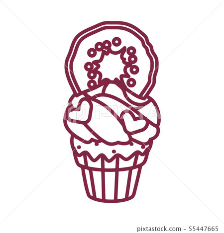 vector cute cupcake sweets art vector cute cupcake sweets art 55447665