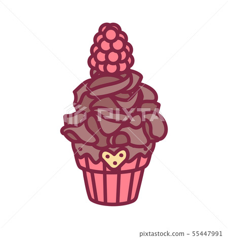 vector cute cupcake sweets art vector cute cupcake sweets art 55447991