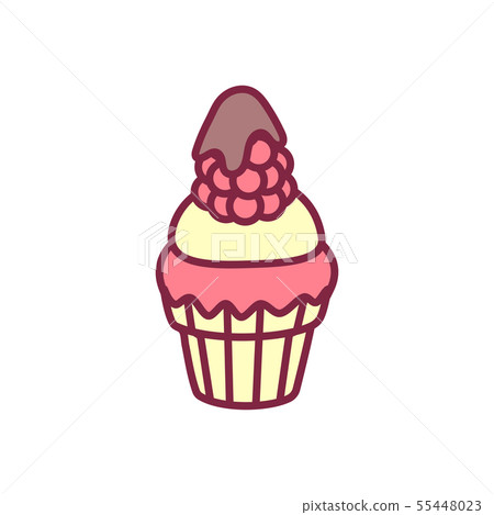 vector cute cupcake sweets art vector cute cupcake sweets art 55448023