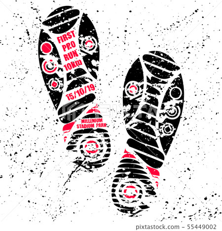 Run marathon background with shoes 55449002