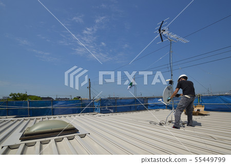 整修天線替換工作風景 55449799