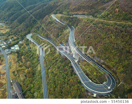Aerial View from Above the Muroto Skyline Aerial View from Above the Muroto Skyline 55450136