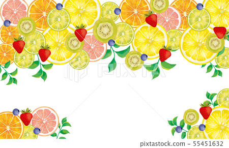 Watercolor: fruits 55451632