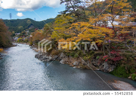 穿過軍事領域和Mitake秋葉楓樹 55452858