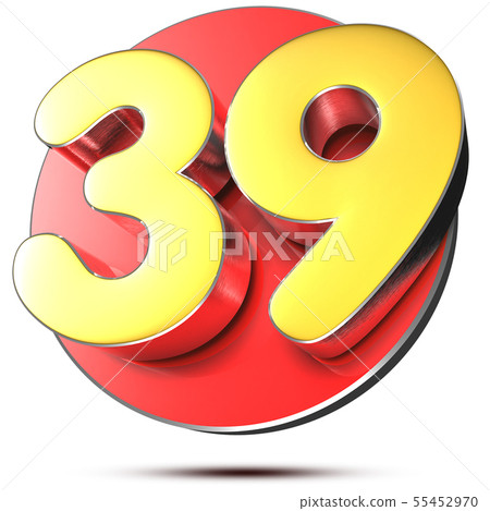 39 numbers 3d. - Stock Illustration [55452970] - PIXTA