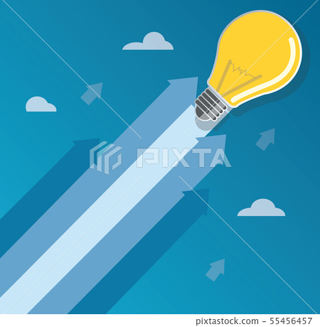 light bulb on arrow start up concept illustration light bulb on arrow start up concept illustration 55456457