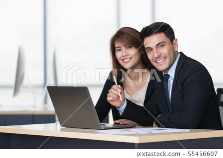 Business people use tablet computer.. Business people use tablet computer.. 55456607