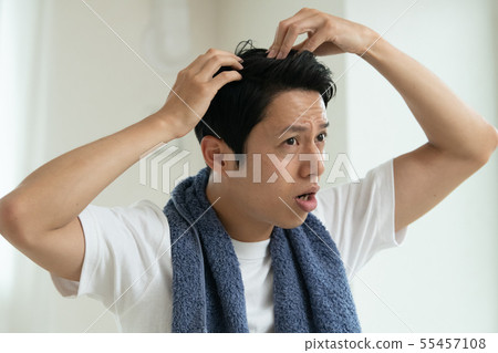 Young Japanese men who care about scalp Hair Care Young Japanese men who care about scalp Hair Care 55457108