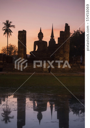 ASIA THAILAND SUKHOTHAI WAT MAHATHAT BUDDHA ASIA THAILAND SUKHOTHAI WAT MAHATHAT BUDDHA 55458069