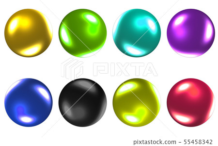 Colorful ball collection 3D. Colorful ball collection 3D. 55458342
