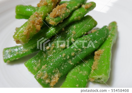 Home-made, rustic home-made "sesame soda with green beans" 55458408