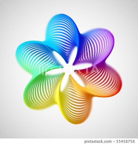 3D abstract creative background or decoration element. 55458758