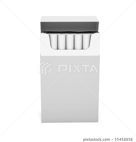 White pack of cigarettes. With white filter 55458856