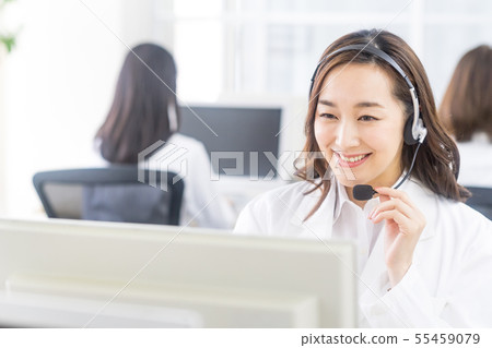 White coat, operator, call center, suit, staff 55459079