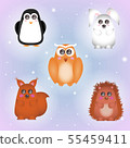 Vector set of cartoon animals  55459411