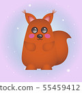 Vector illustration of a squirrel  55459412