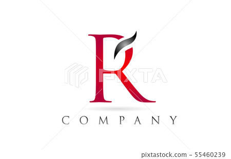 white red alphabet letter R logo company icon 55460239