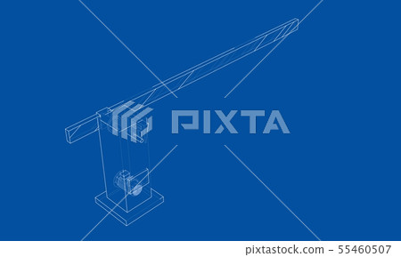 Outline Barrier gate. Vector Outline Barrier gate. Vector 55460507
