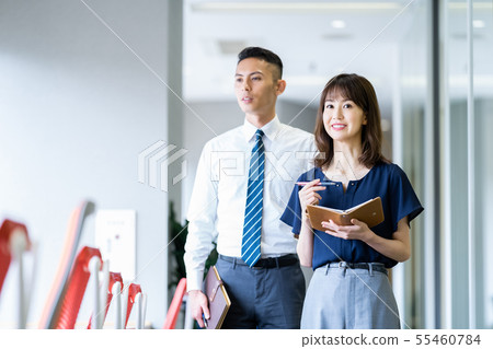 Business image Male employee Female employee Business image Male employee Female employee 55460784
