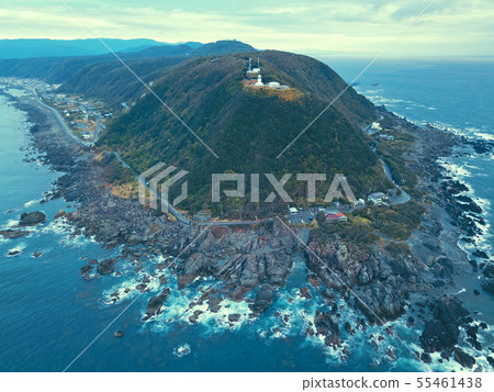 Aerial view from the sky of Muroto cape 55461438