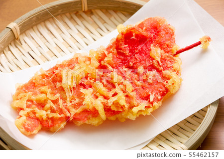 Tempura of red ginger. 55462157