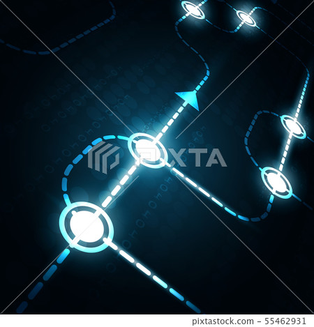 High tech technology geometric 55462931