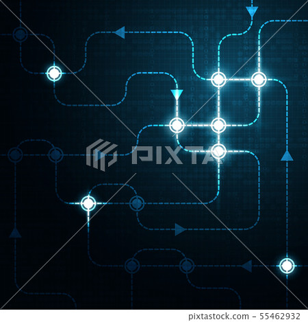 High tech technology geometric 55462932