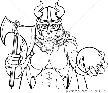 Viking Female Gladiator Bowling Warrior Woman Viking Female Gladiator Bowling Warrior Woman 55463154