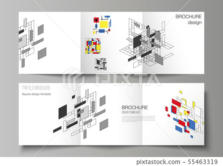 The minimal vector editable layout of square format covers design templates for trifold brochure 55463319