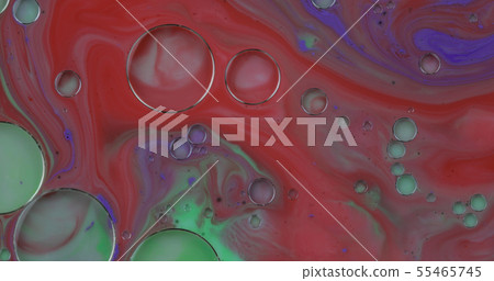 Fantastic structure with colorful bubbles. Abstract multicolored background 55465745