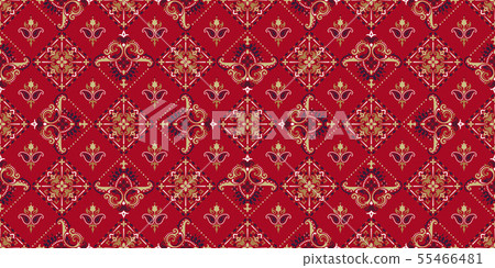 Seamless pattern based on ornament paisley Bandana Print. Vector ornament paisley Bandana Print Seamless pattern based on ornament paisley Bandana Print. Vector ornament paisley Bandana Print 55466481