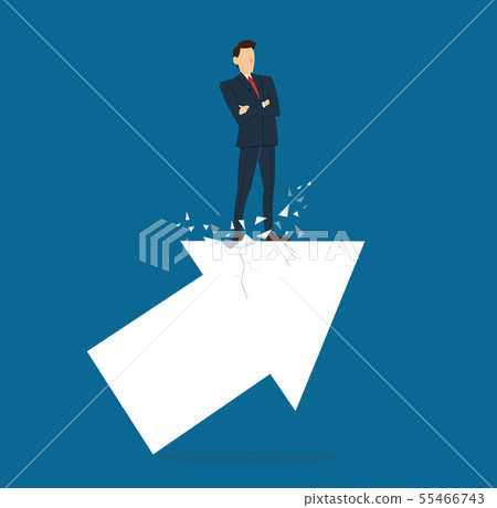 Successful businessman on arrow Successful businessman on arrow 55466743