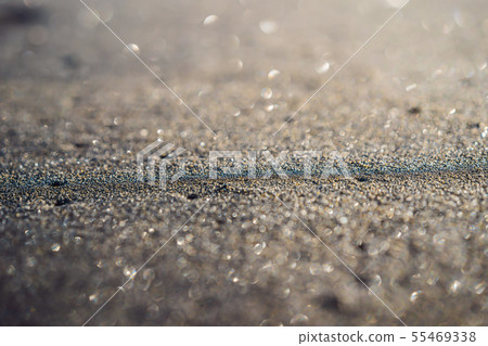 Black sand on the beach Bali, Indonesia 55469338