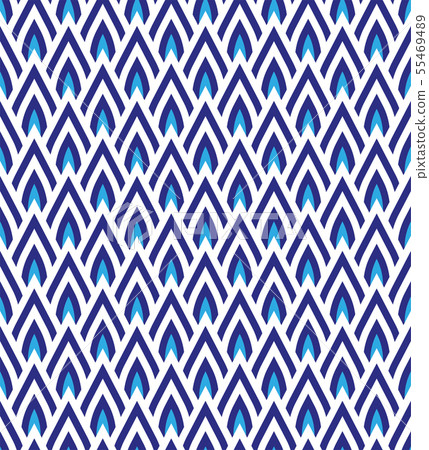 Blue Waves lines seamless design elements water 55469489