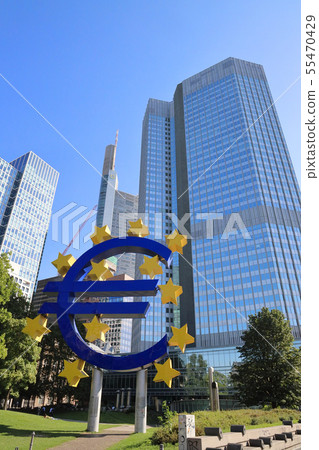 European Central Bank-Euro Tower and Objects of the Euro 55470429