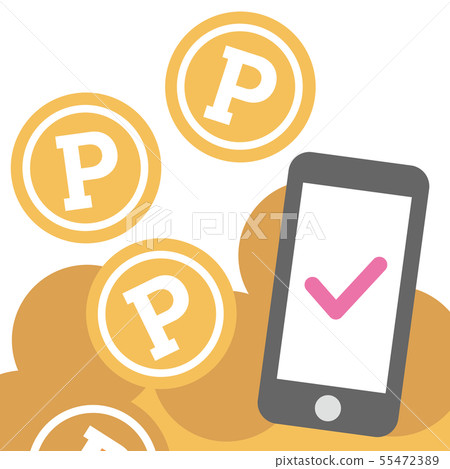 支付智能手機無現金支付並且獲得點 55472389