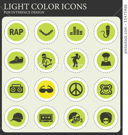 rap icon set rap icon set 55475986
