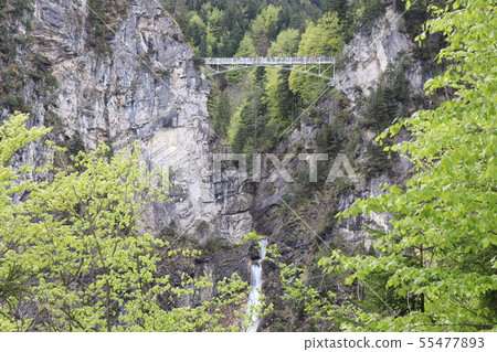 Marien Bridge seen from Neuschwanstein Castle Germany Europe Marien Bridge seen from Neuschwanstein Castle Germany Europe 55477893
