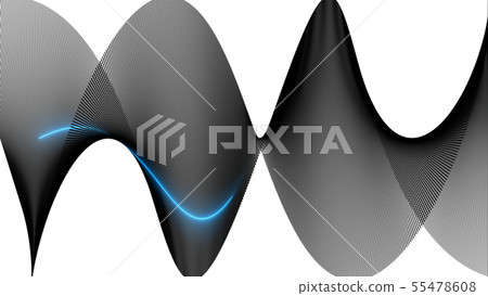 CG particle Light emitting ball Blue Blue system CG particle Light emitting ball Blue Blue system 55478608